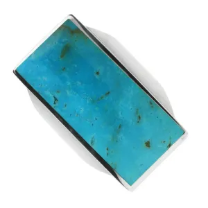 Sterling Silver Turquoise Large Oblong Ring