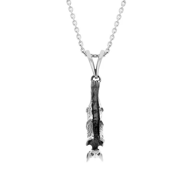 Sterling Silver Upside Down Hanging Bat Pendant
