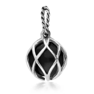 Sterling Silver Whitby Jet Emma Stothard Silver Darling 10mm Float Charm
