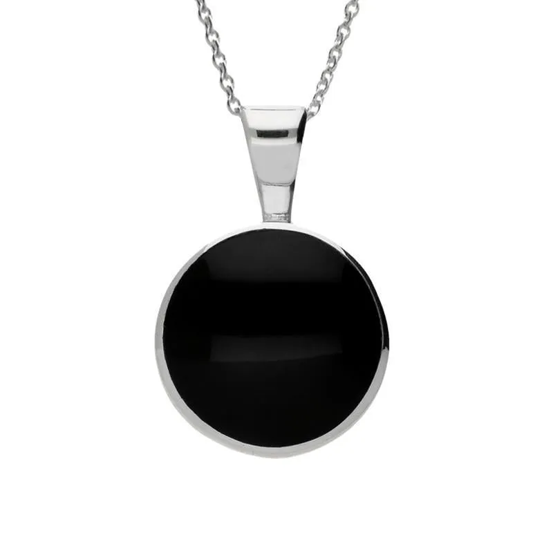 Sterling Silver Whitby Jet Round Four Piece Set