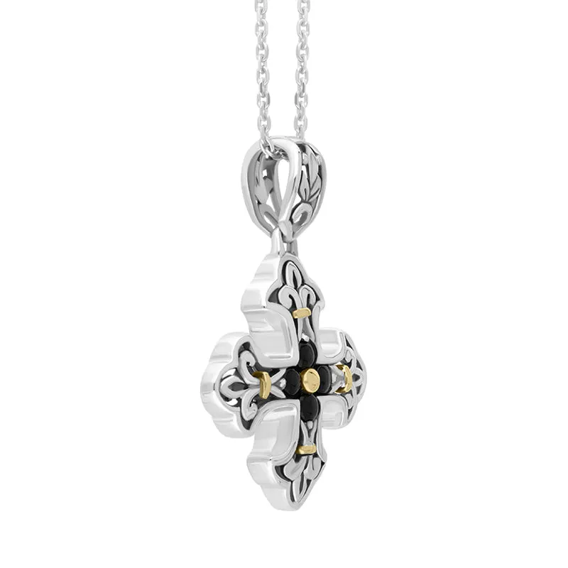Sterling Silver Whitby Jet Square Necklace D