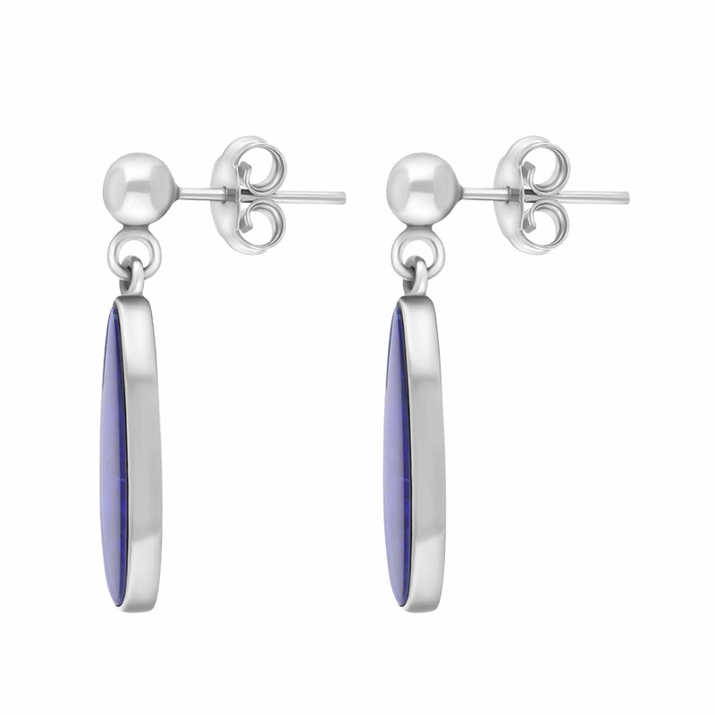 Sterling Silver Abstract Opal Doublet Drop Earrings D