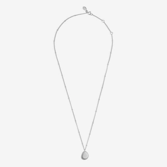 Sterling Silver Amazing Auntie Pebble Pave 46cm   5cm Necklace JJS0016