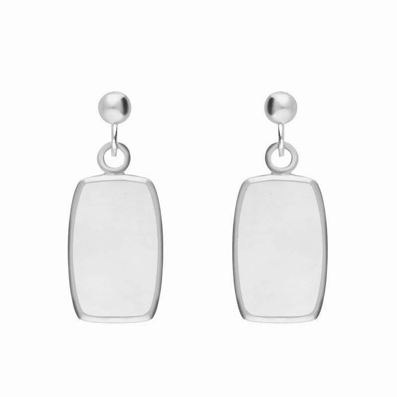 Sterling Silver Bauxite Dinky Barrel Drop Earrings