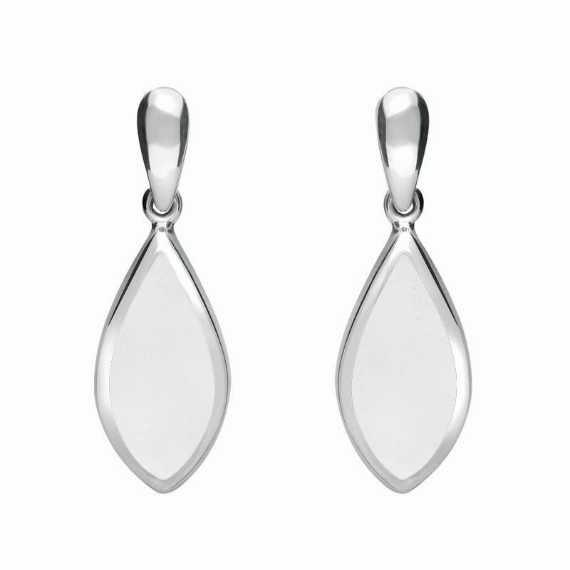 Sterling Silver Bauxite Pointed Pear Drop Earrings