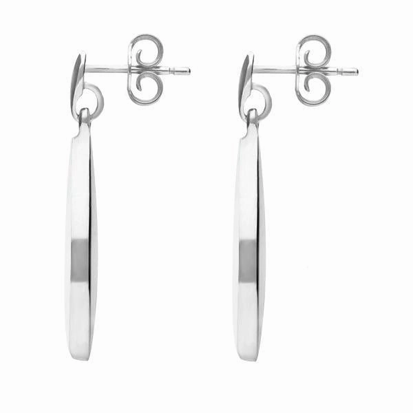 Sterling Silver Bauxite Pointed Pear Drop Earrings