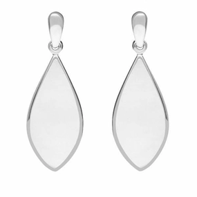 Sterling Silver Bauxite Pointed Pear Drop Earrings