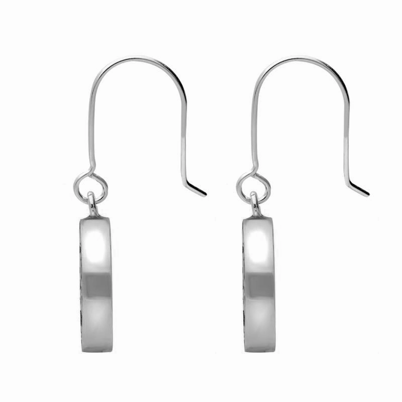 Sterling Silver Bauxite Round Large Tree of Life Leaves Drop Earrings