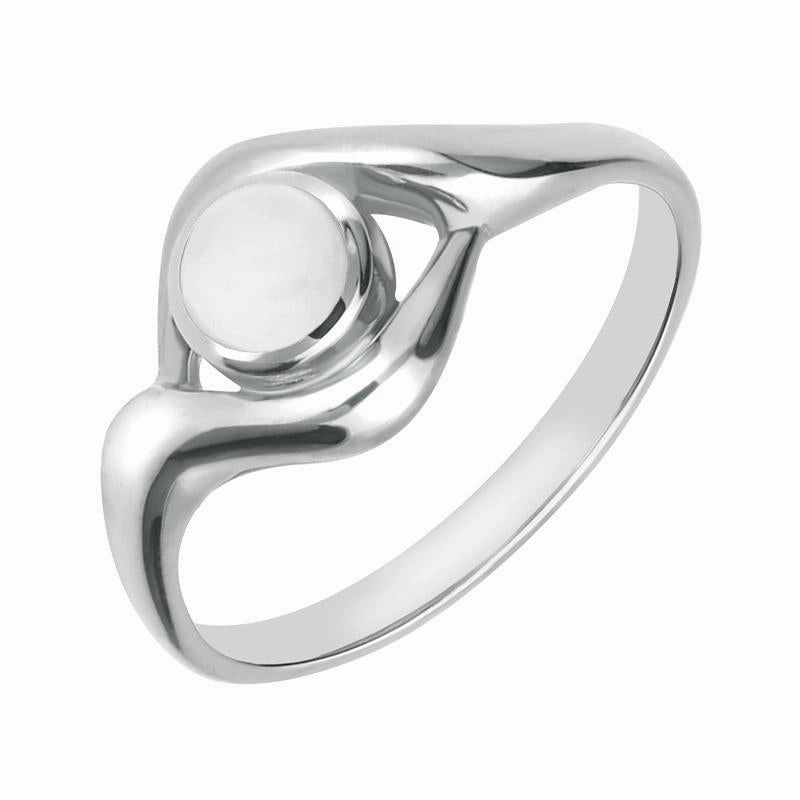 Sterling Silver Bauxite Round Twist Ring