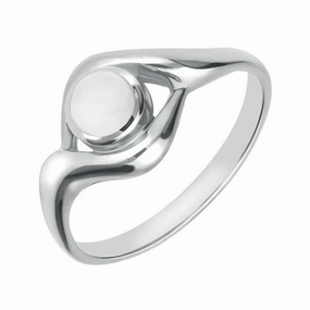 Sterling Silver Bauxite Round Twist Ring
