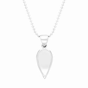 Sterling Silver Bauxite Small Upside Down Pear Necklace