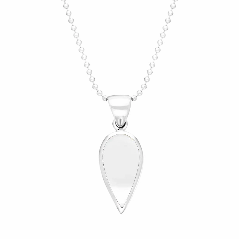 Sterling Silver Bauxite Small Upside Down Pear Necklace