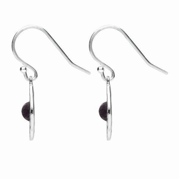 Sterling Silver Blue John Open Flower Drop Earrings