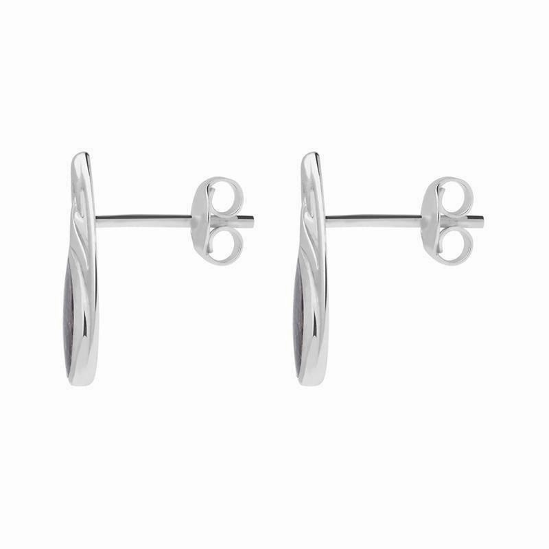 Sterling Silver Blue John Pear Shaped Celtic Stud Earrings