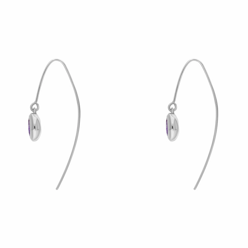 Sterling Silver Blue John Star Disc Drop Earrings