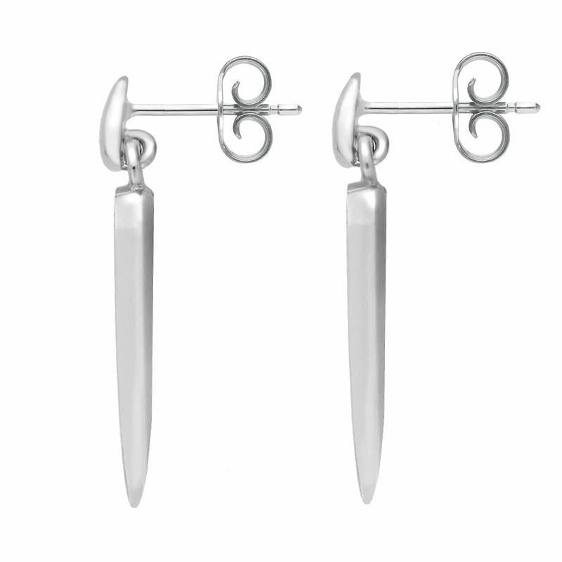 Sterling Silver Blue John Toscana Slim Pear Drop Earrings
