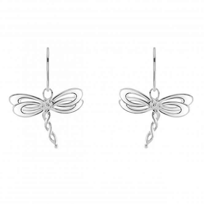 Sterling Silver Celtic Creatures Dragonfly Drop Earrings 6254HP