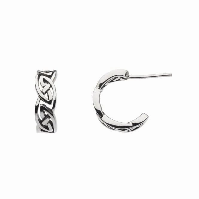 Sterling Silver Celtic Huggy Hoop Earrings 6287HP