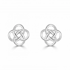 Sterling Silver Celtic Small Knot Stud Earrings 4276HP