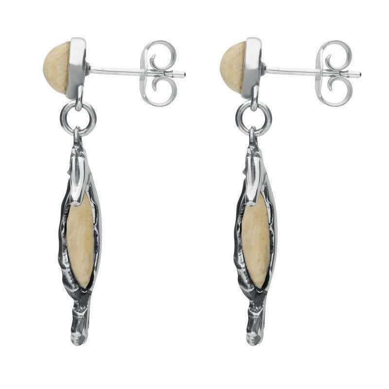 Sterling Silver Coquina Seahorse Drop Earrings