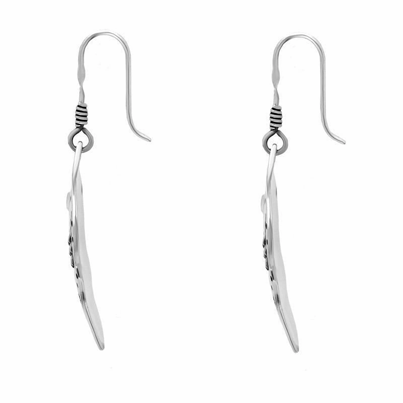 Sterling Silver Day of the Dead Skull Hook Earrings