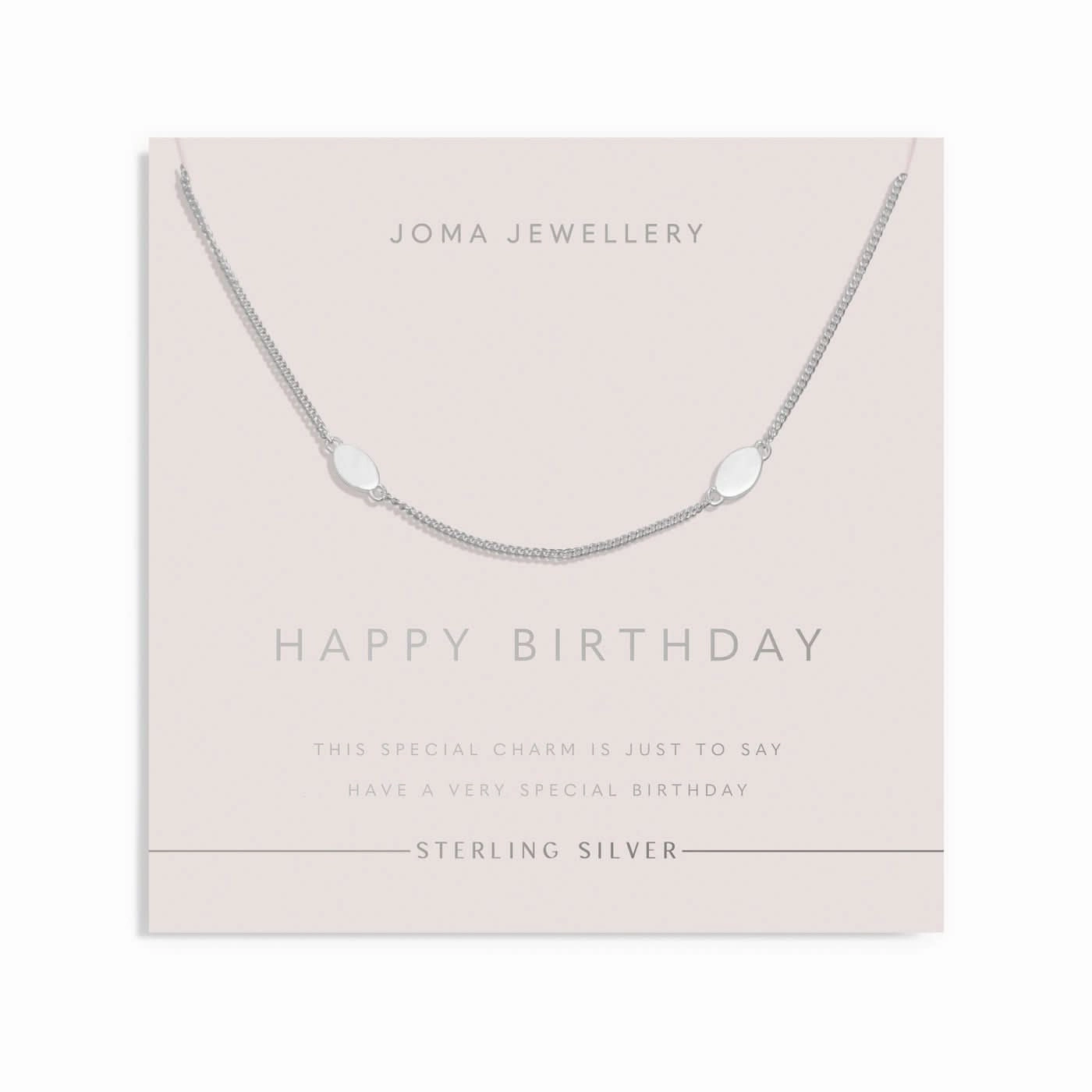 Sterling Silver Double Oval Necklace JJS0135