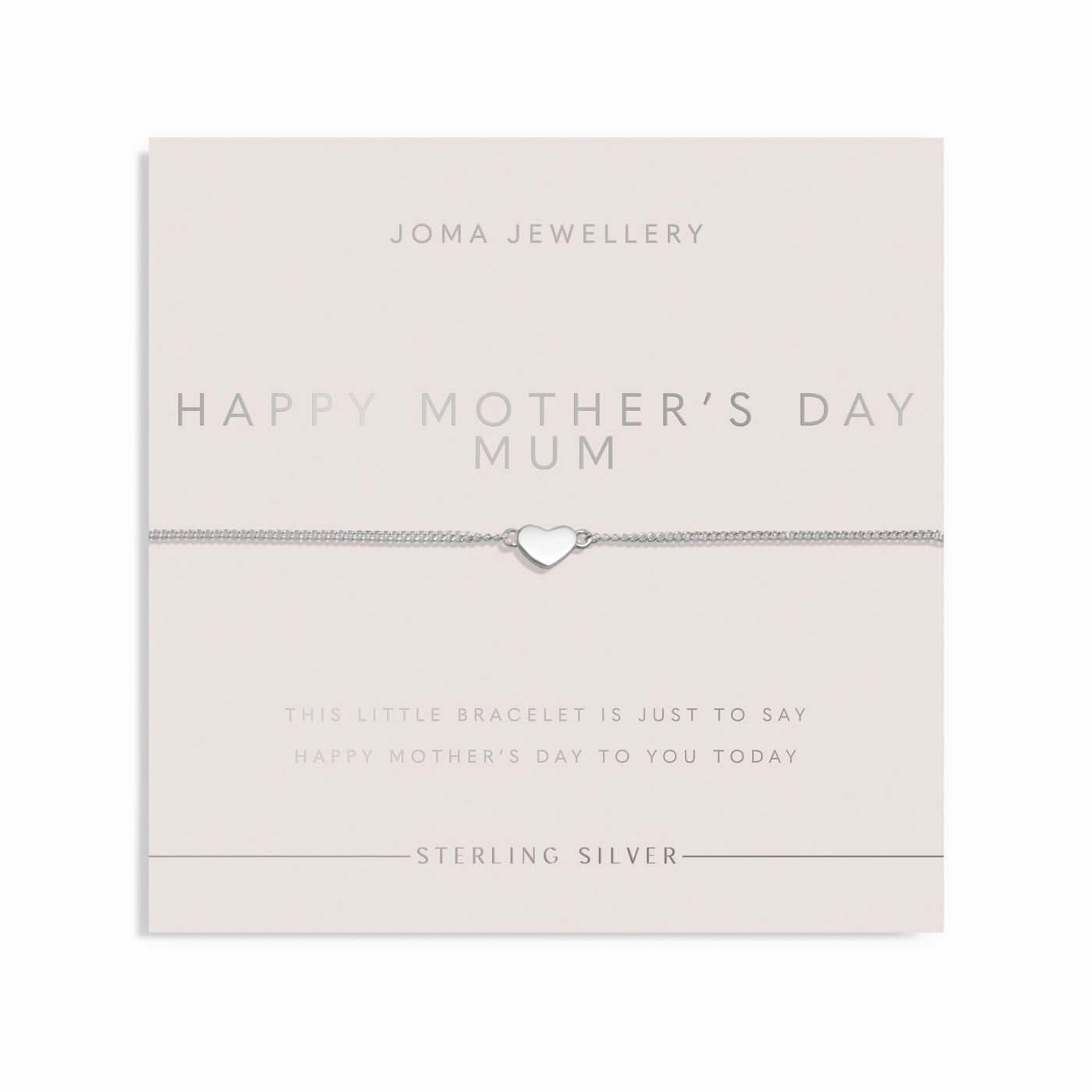 Sterling Silver Heart Bracelet JJS0125