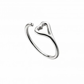 Sterling Silver Open Heart Toe Ring R3739