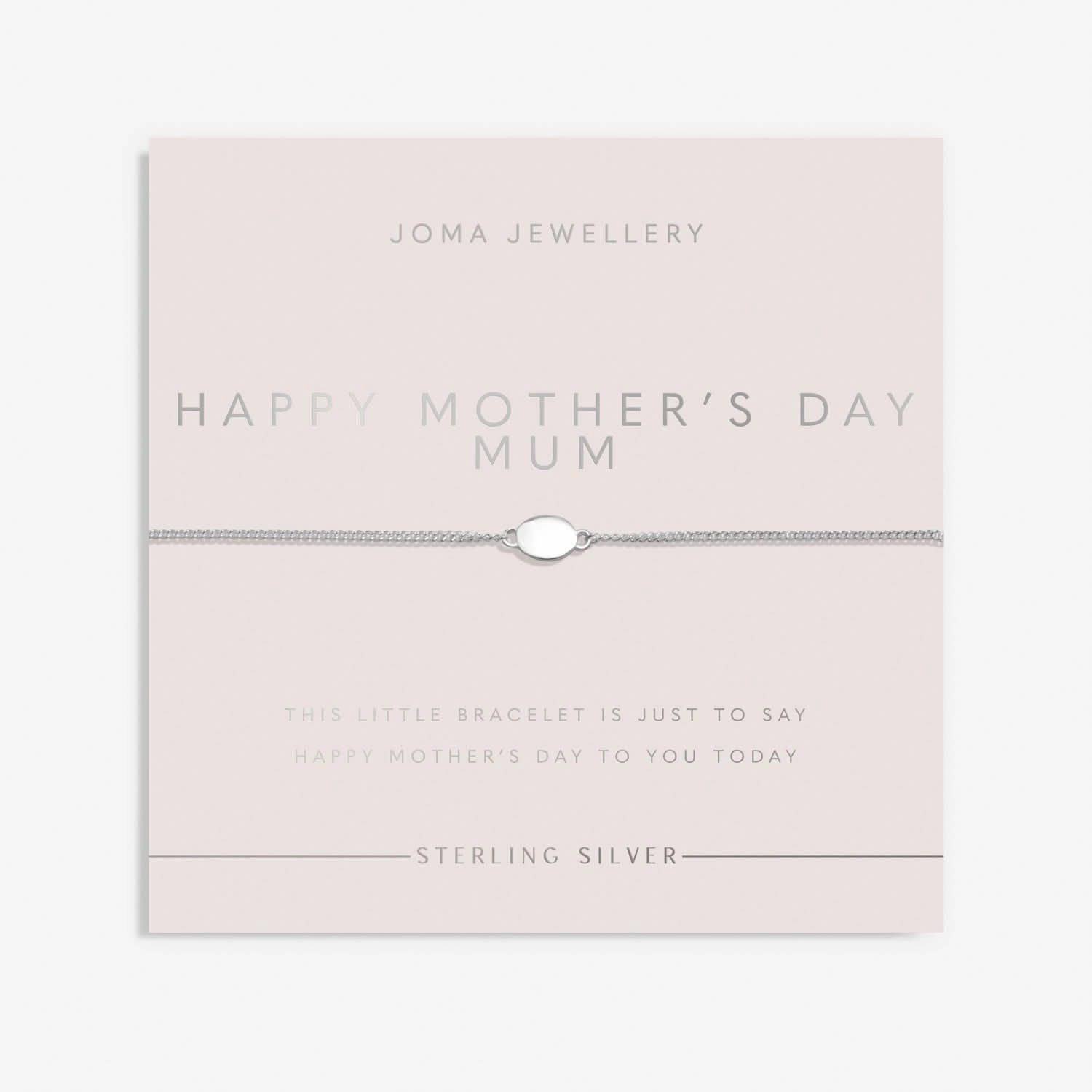 Sterling Silver Oval Bracelet JJS0131