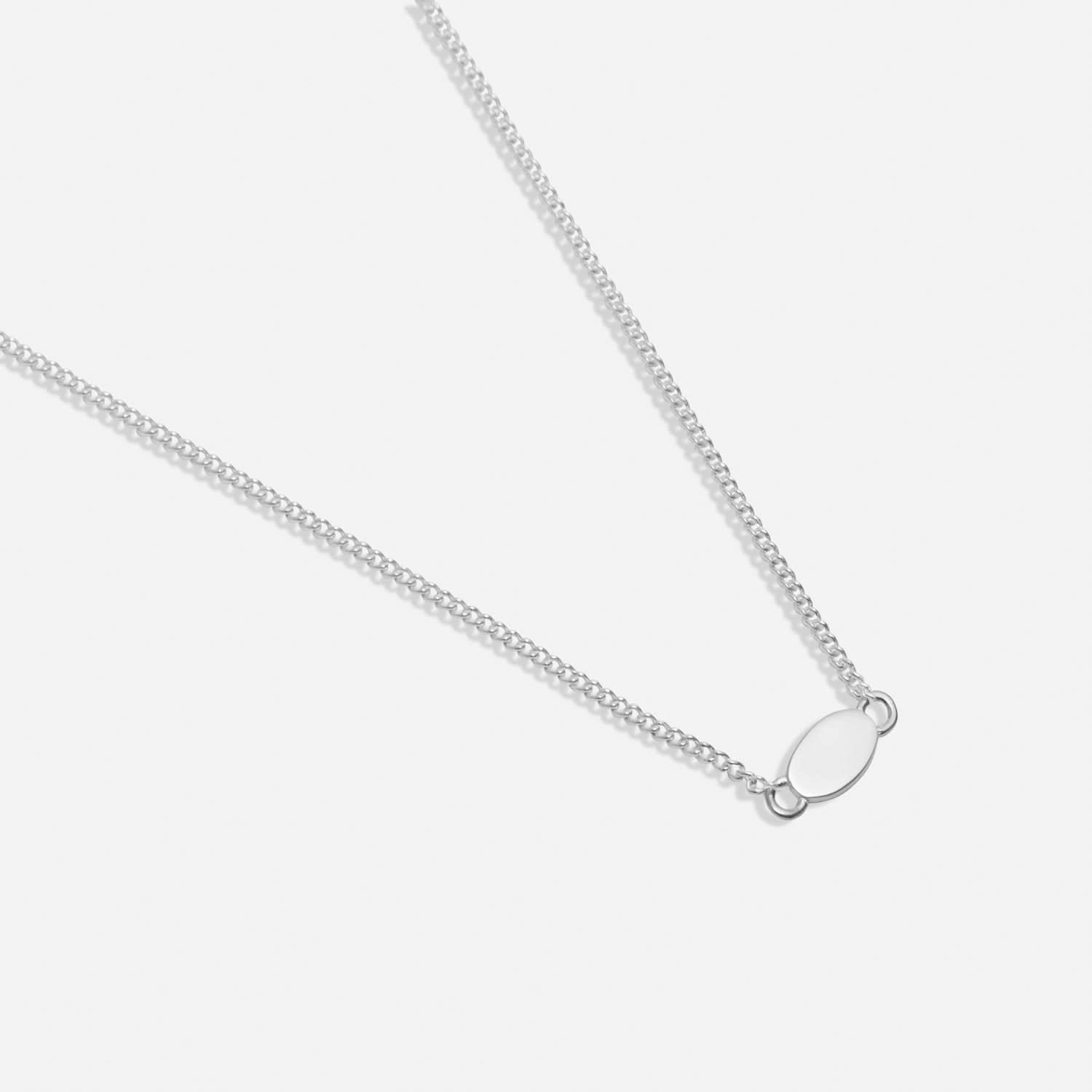 Sterling Silver Oval Necklace JJS0134