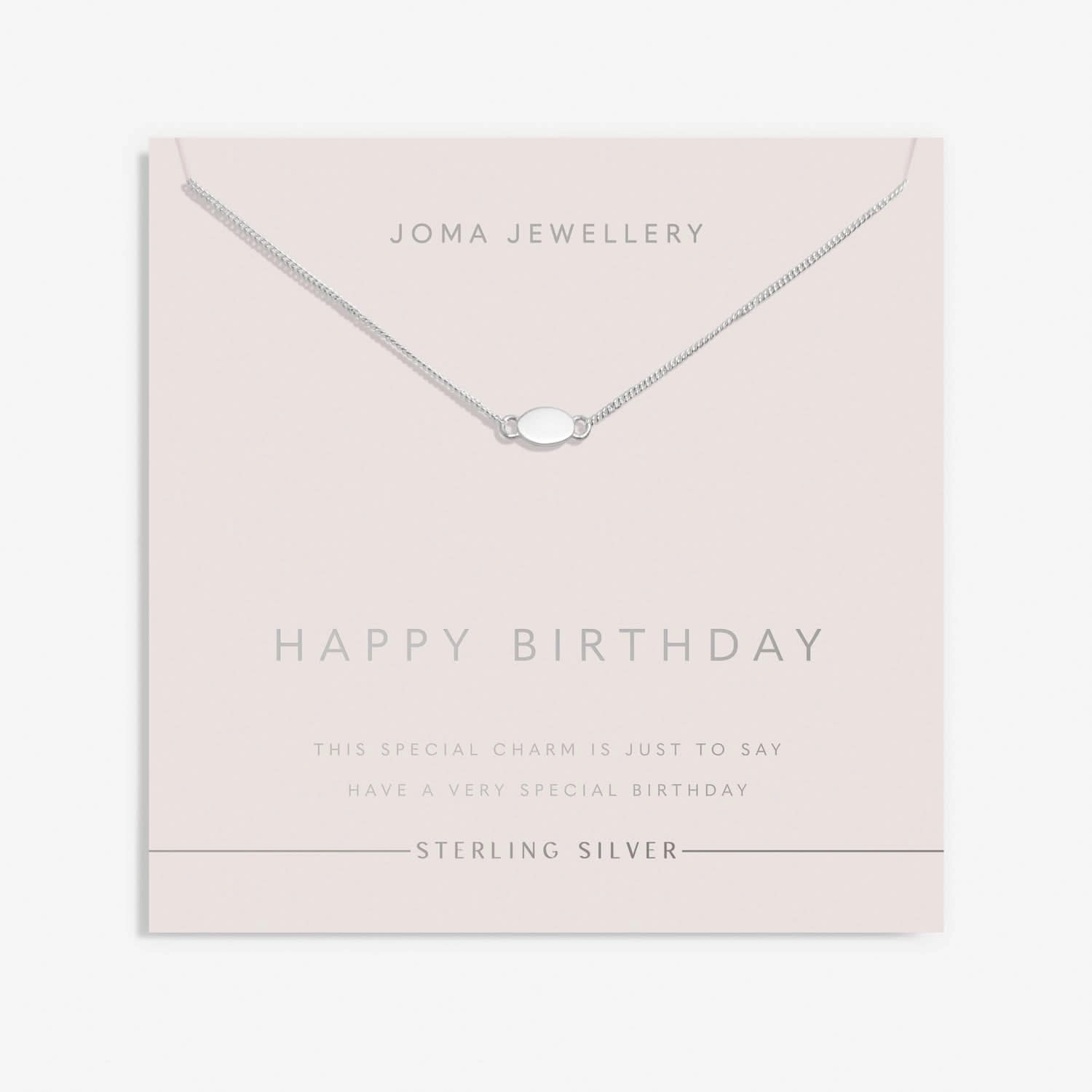 Sterling Silver Oval Necklace JJS0134