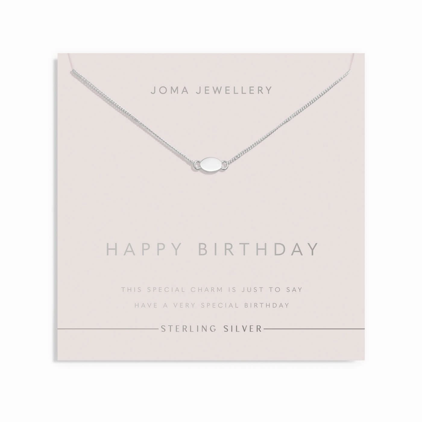 Sterling Silver Oval Necklace JJS0134