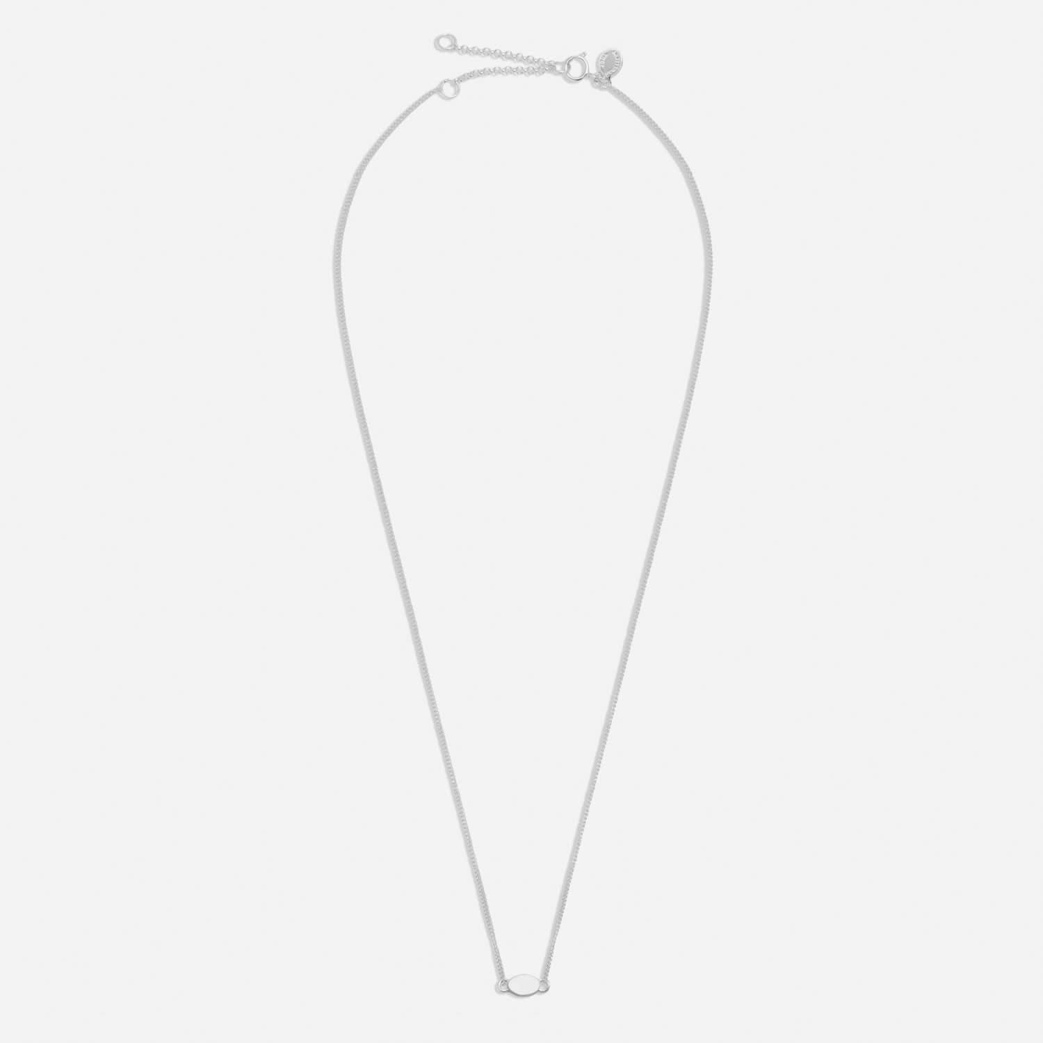 Sterling Silver Oval Necklace JJS0134