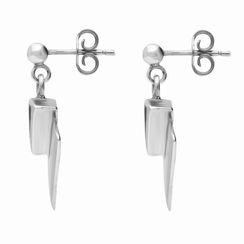 Sterling Silver Preseli Bluestone Arrowhead Drop Earrings