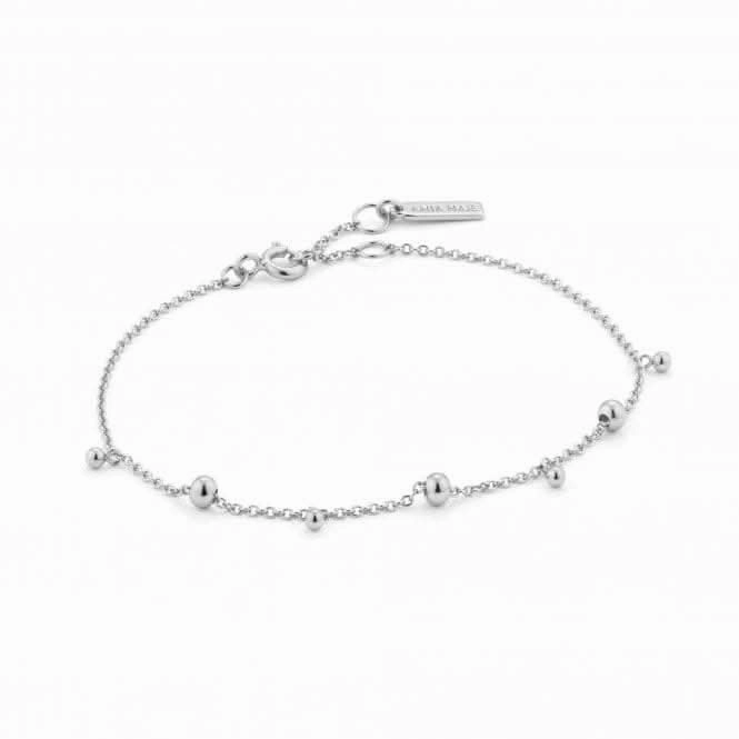 Sterling Silver Rhodium Plated Modern Drop Balls Bracelet B002-03H