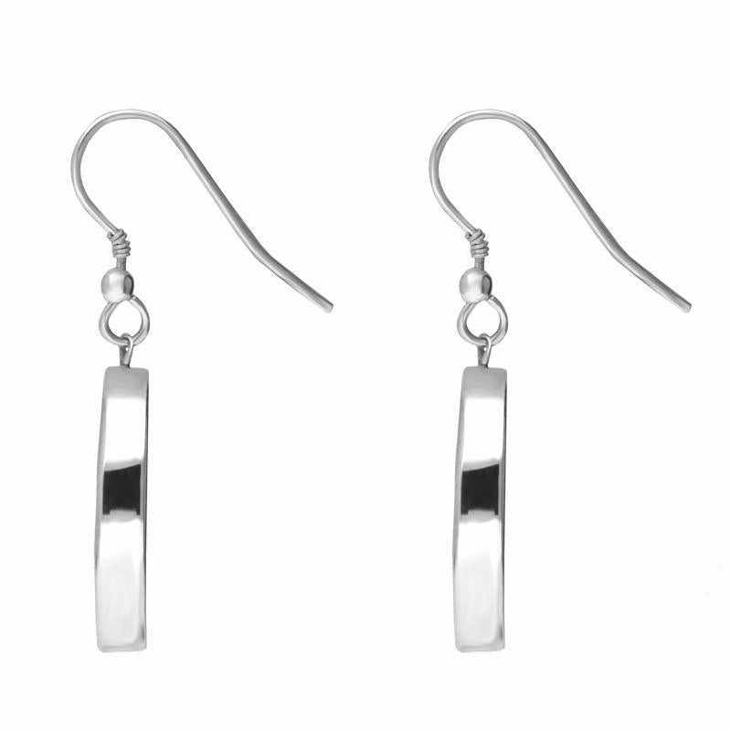 Sterling Silver Royal Crown Derby Mikado Lime Oval Drop Earrings D