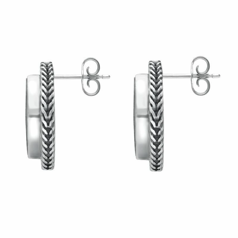 Sterling Silver Royal Crown Derby Sudbury Foxtail Cushion Stud Earrings D