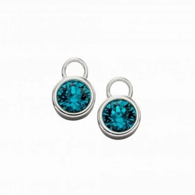 Sterling Silver September Sapphire Swarovski Birthstone Charm Y2657
