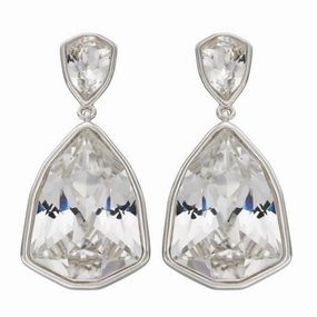 Sterling Silver Swarosvki Trilliant Earrings E5825C