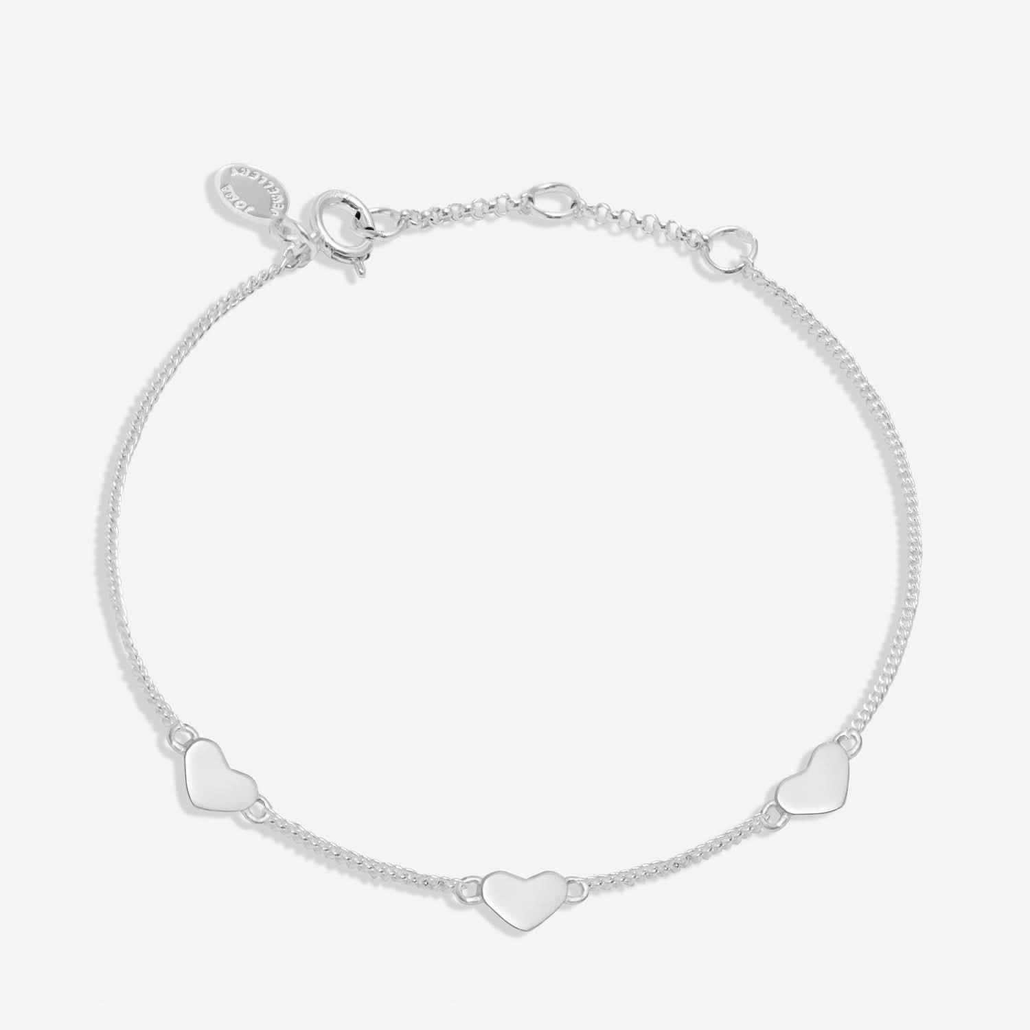 Sterling Silver Triple Heart Bracelet JJS0127