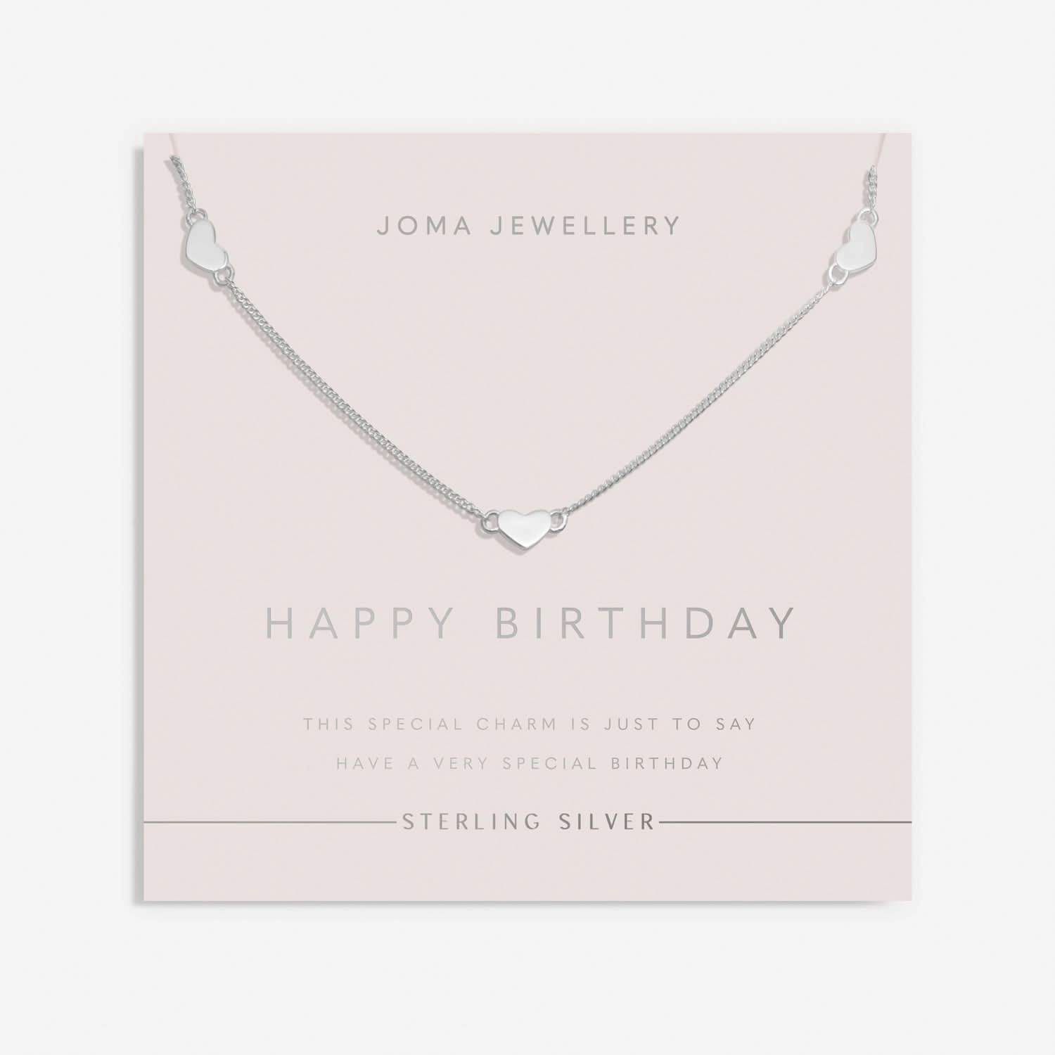Sterling Silver Triple Heart Necklace JJS0130