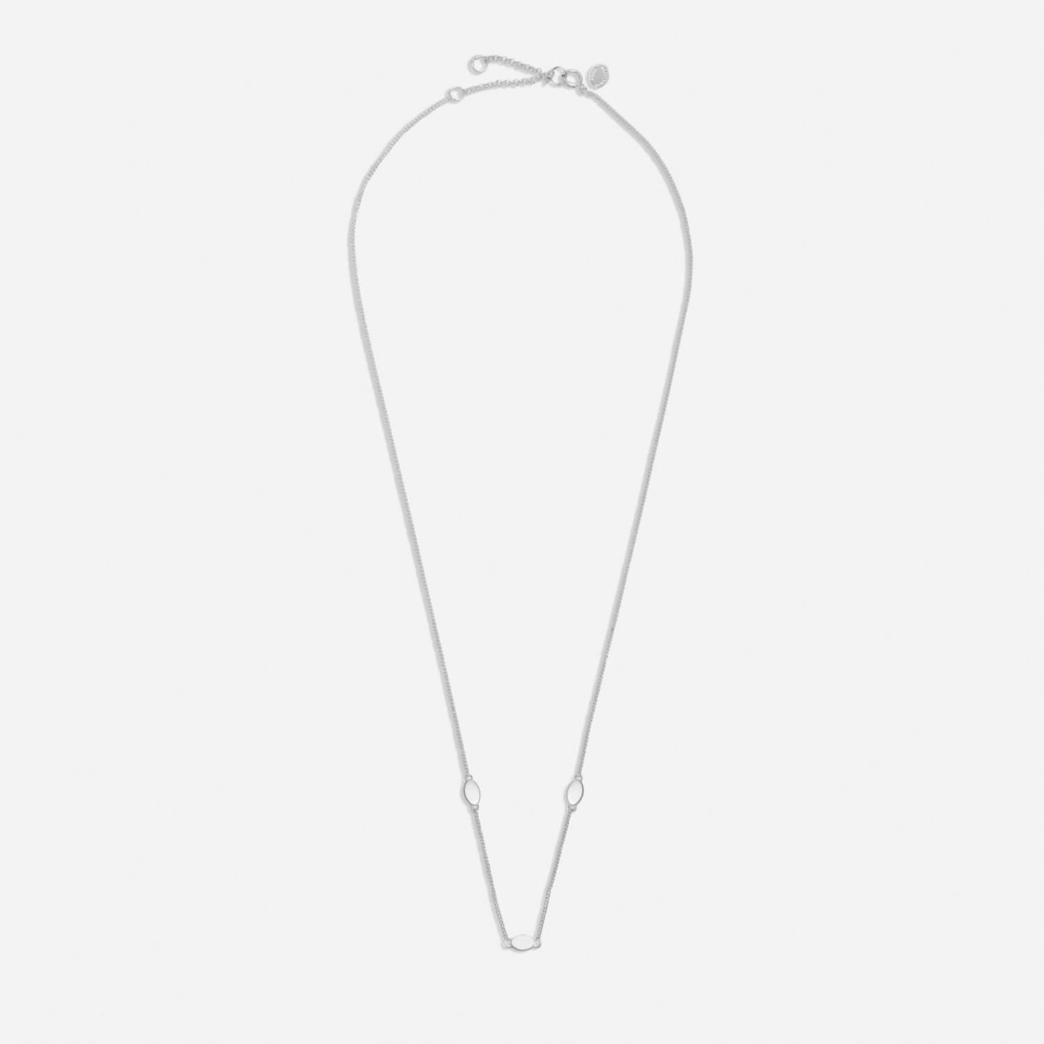 Sterling Silver Triple Oval Necklace JJS0136