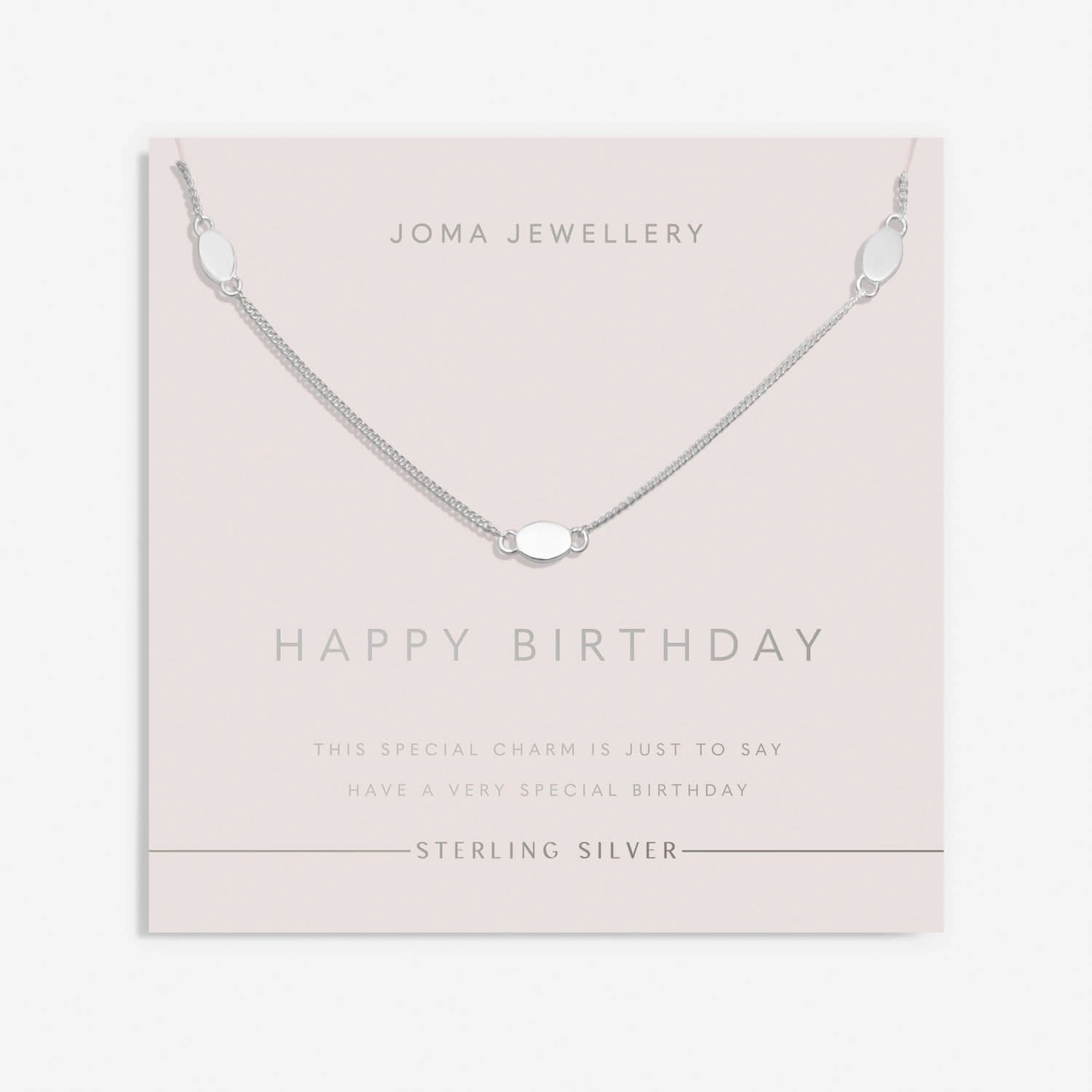 Sterling Silver Triple Oval Necklace JJS0136