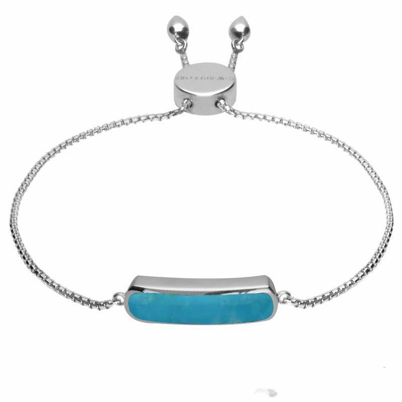 Sterling Silver Turquoise Lineaire Petite Bracelet