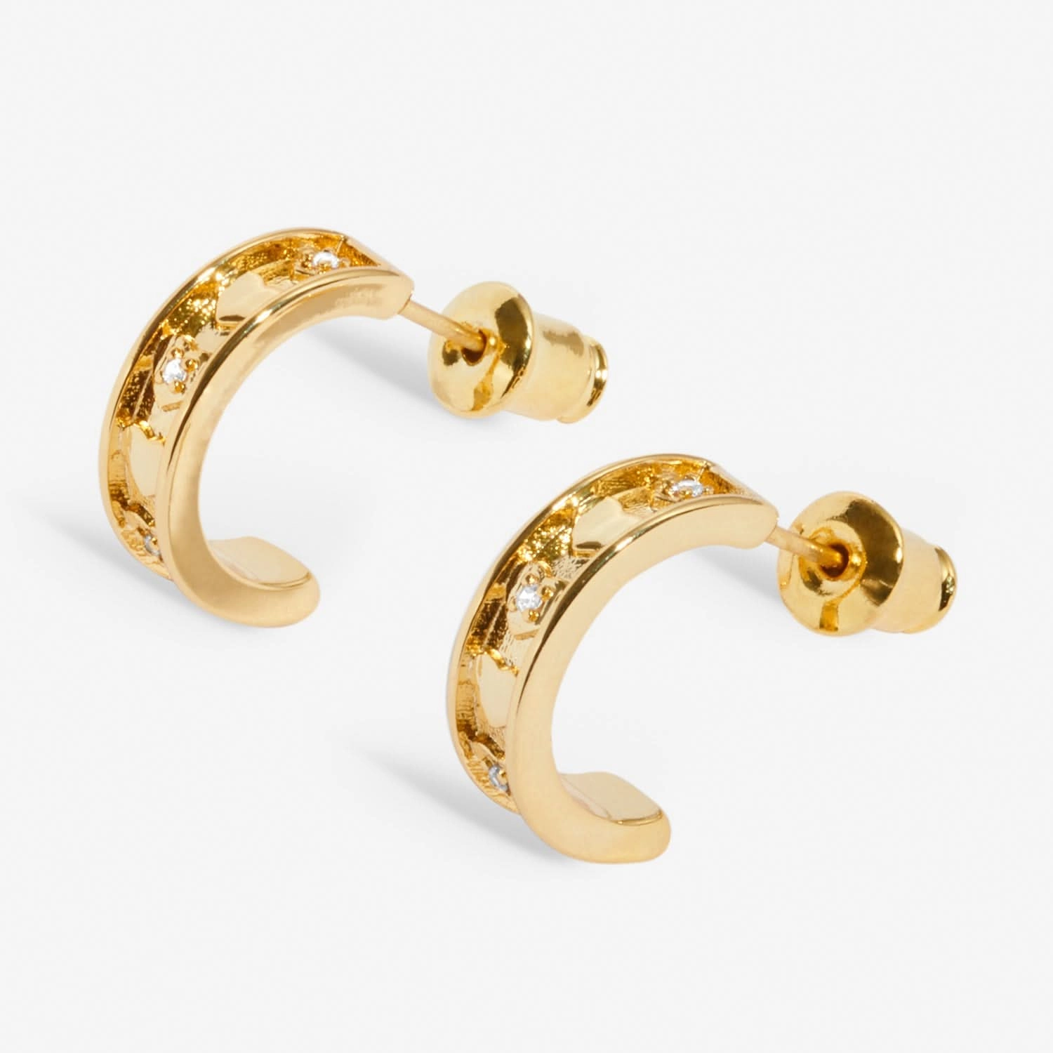 Style Stories Barrel Gold Plated Hoop Earrings 8449