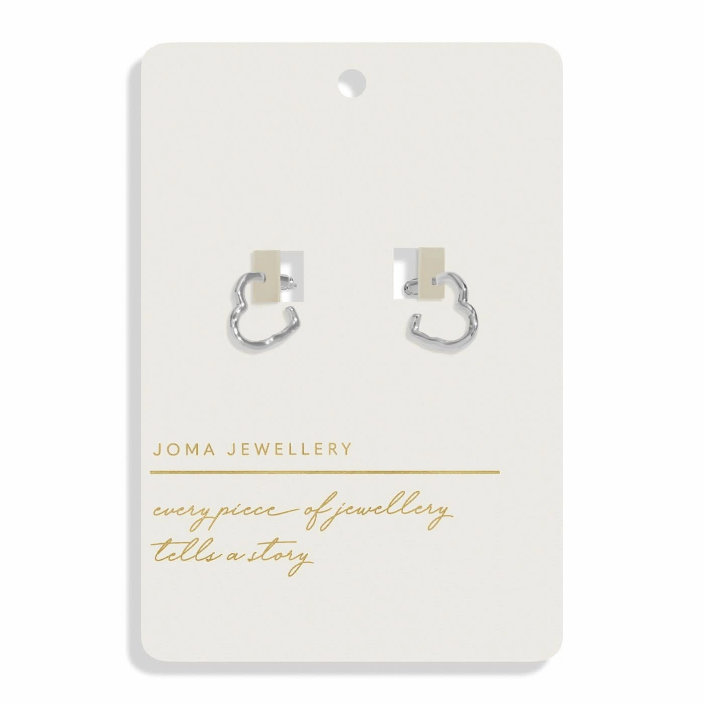 Style Stories Heart Silver Plated Hoop Earrings 8458