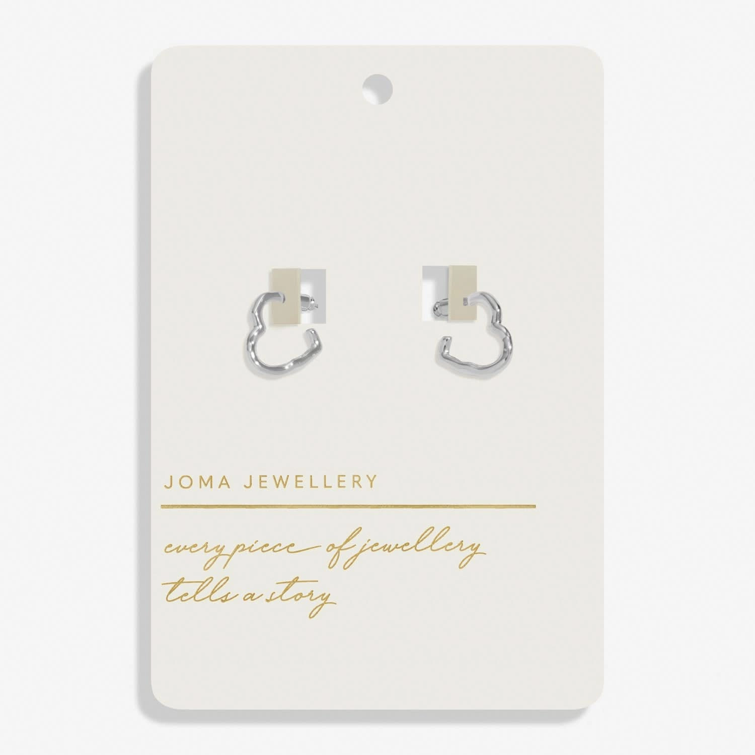 Style Stories Heart Silver Plated Hoop Earrings 8458