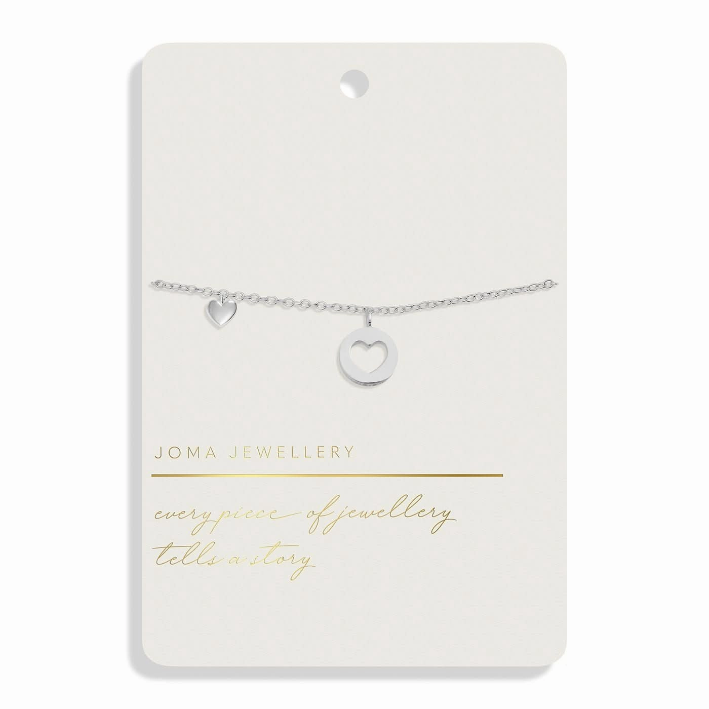 Style Stories Pave Edge Heart Silver Plated Bracelet 7719