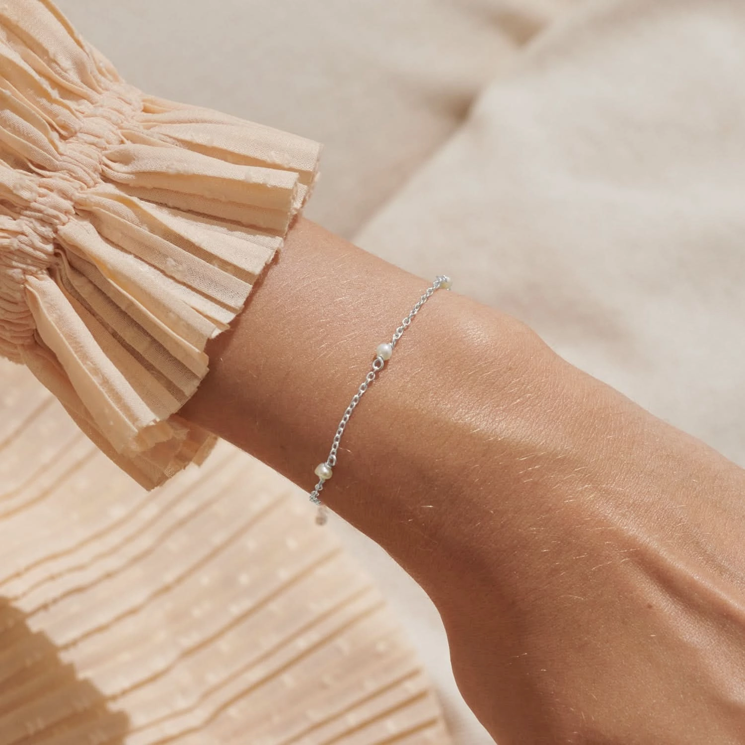 Style Stories Pearl Silver Plated 18cm   3cm Extender Bracelet 8454