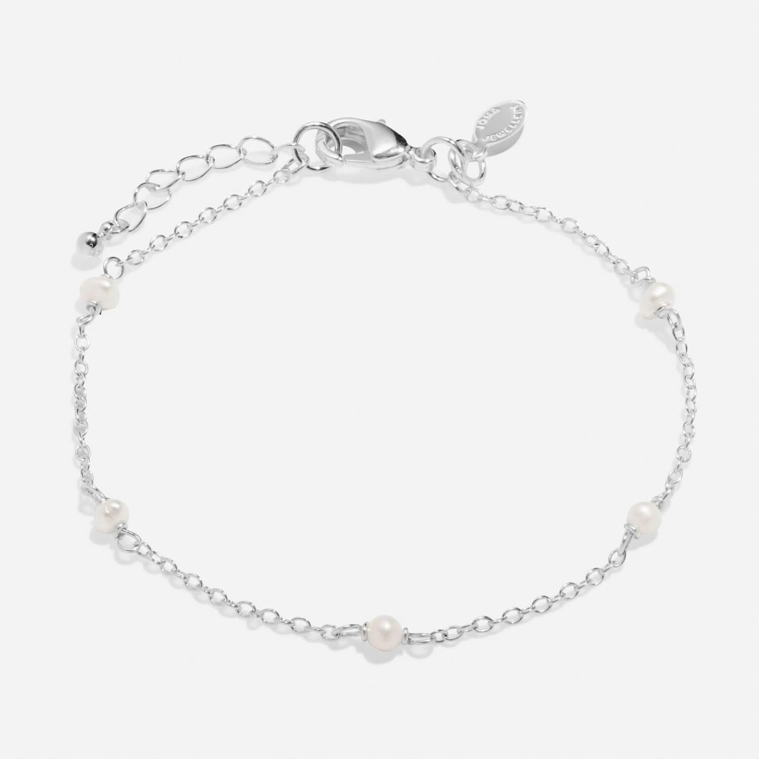 Style Stories Pearl Silver Plated 18cm   3cm Extender Bracelet 8454